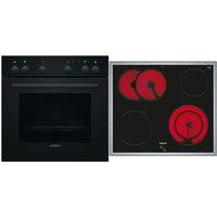 EQ110KAFBE Herdset bestehend aus HE010FBA1 + EA64RGNA1E schwarz + edelstahl