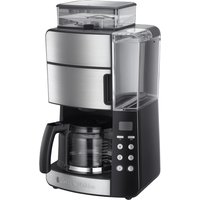 Grind&Brew Digitale Glas-Kaffeemaschine mit intergrierter Kaffeemühle edelstahl/schwarz