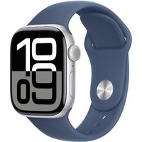 Apple Watch Series 10 (42mm) GPS+4G Aluminium mit Sportarmband S/M silber/denim