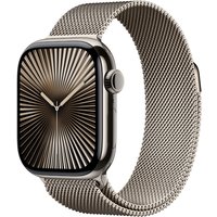 Apple Watch Series 10 (42mm) GPS+4G Titan mit Milanaise Armband natur/natur