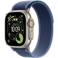Apple Watch Ultra 3 (49mm) GPS+5G Smartwatch Titan mit Trail Loop (S/M) natur/blau/hellblau