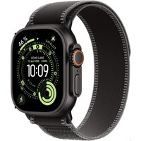 Apple Watch Ultra 3 (49mm) GPS+5G Smartwatch Titan mit Trail Loop (S/M) schwarz/schwarz/kohlegrau