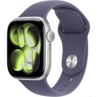 Apple Watch Series 11 (42mm) GPS Smartwatch Alu mit Sportarmband S/M silber/nebelviolett