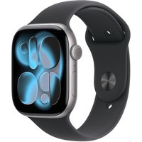 Apple Watch Series 11 (46mm) GPS Smartwatch Alu mit Sportarmband S/M space grau/schwarz