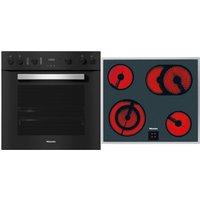 TwinSet Comfort Herdset bestehend aus H 2459 E + KM 6003 LPT obsidianschwarz + edelstahl