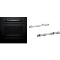HBA517GS3 Einbaubackofen bestehend aus HBG537BB3 + HEZ538000 schwarz