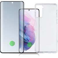 360° Premium Protect Set UltraSonix Schutz-/Design-Cover für Galaxy S21+ 5G schwarz