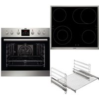 Kombi 3021 Herdset bestehend aus EES33101ZM + HE604062XB + TR2LV edelstahl/cleansteel + edelstahl