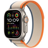 Watch Ultra 2 (49mm) GPS+4G Smartwatch Titan mit Trail Loop Armband (S/M) titan/orange/beige