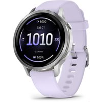 Venu 4 (41mm) Sportuhr mit Silikon-Armband (18mm) grau/silber/lavendelblau