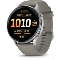 Venu 4 (45mm) Sportuhr mit Silikon-Armband (22mm) schwarz/silber/grau