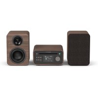 Classic Stereo Mini Hifi-System kaffee braun/walnuss