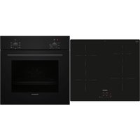 EQPOWER03I Herdset bestehend aus HB010FBA1 + EU611BEB6E schwarz + rahmenlos