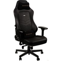 HERO Echtleder Büro/Gaming Stuhl schwarz/schwarz