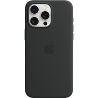 Silikon Case mit MagSafe für iPhone 15 Pro Max schwarz