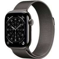 Apple Watch Series 11 (42mm) GPS+5G Smartwatch Titan mit Milanaise Armband schiefer/schiefer