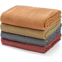 Musselin Wickeldecken 4er Pack uni