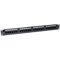 Patchpanel 1HE 24-Port Cat6 UTP schwarz