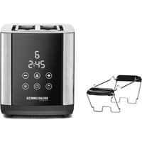 TO850 Kompakt-Toaster edelstahl/schwarz