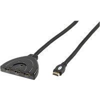 47/80 02 Autom. HDMI-Umschalter 3x HDMI-Kupplung > HDMI-Stecker