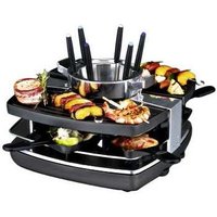 Design Raclette-Fondue-Set schwarz
