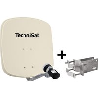 DigiDish 45 Satellitenantenne inkl. V/H-LNB & An-Rohr-Fitting beige