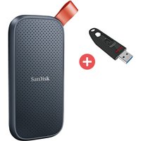 Portable SSD-Festplatte (1TB) + Dein Geschenk: SanDisk Ultra USB 3.0 (64GB) Speicherstick