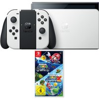 Switch Konsole (OLED-Modell) Bundle inkl. Super Mario Galaxy 1+2 weiß