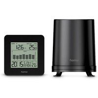 Mykonos Wetterstation mit Regenmesser/Außensensor schwarz