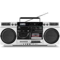 Life P66538 Boombox (MD44538) Radio-Rekorder mit CD + Kassette silber