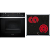 EQ211KB11 Herdset bestehend aus HE213BBS3 + EA64RGNA1E edelstahl/schwarz