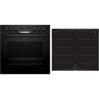 HND679LS67 Herdset mit Induktionskochfeld bestehend aus HEB578BB4 + NXX675CB5E schwarz/schwarz