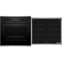 MKH63FK4 Herdset mit Induktionskochfeld bestehend aus HEG217AB6 + NXX645CB5M schwarz + edelstahl