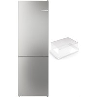 MKK67GNLAA Kühl-/Gefrierkombination bestehend aus KGN362LAF + KSZGGM00 metall-optik