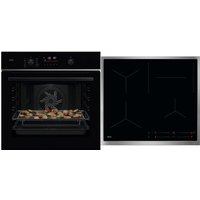 EURB63PIV2 Herdset mit Induktionskochfeld bestehend aus TS6PB53ZAB + TO64IC0BXB schwarz + edelstahl