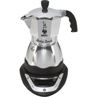 Moka Timer 3 Tassen Espressokocher silber/schwarz