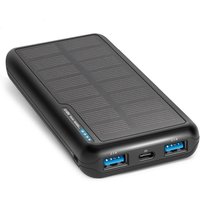 Solar Powerbank (10.000mAh) schwarz
