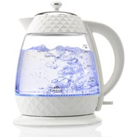 Crystal Wasserkocher glas/weiß